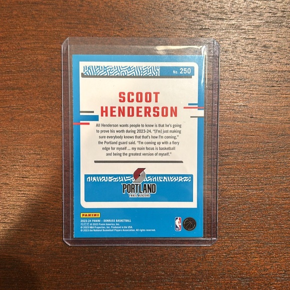 Scoot Henderson 2023 Donruss Green Laser Rookie Card #250 - Picture 2 of 2